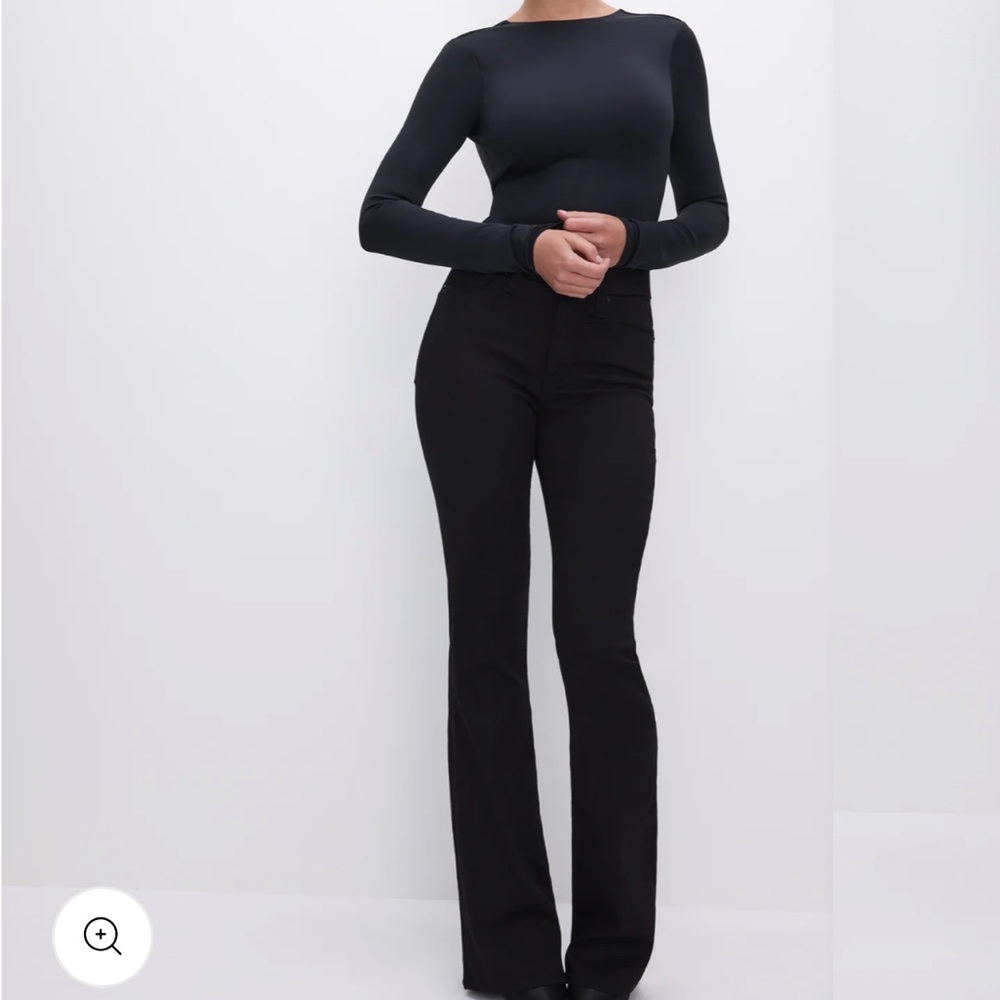 Good American Women's Black Flared Pants
